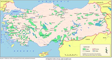 türkiyenin ovaları haritası
